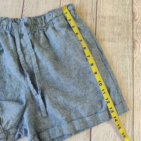 Uniqlo cotton linen 3" relaxed cuffed shorts sz S - Picture 6 of 9